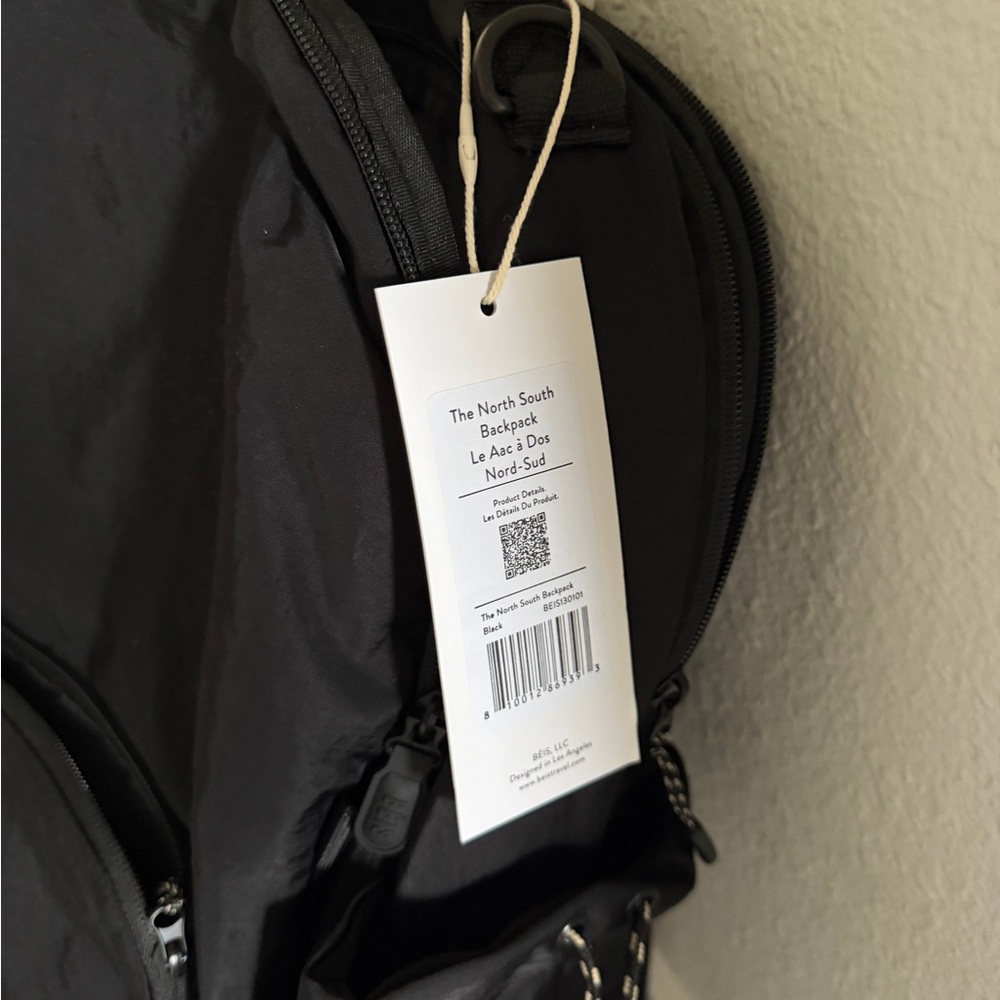 BEIS North to South Black Women's Backpack NWOT - Picture 2 of 8